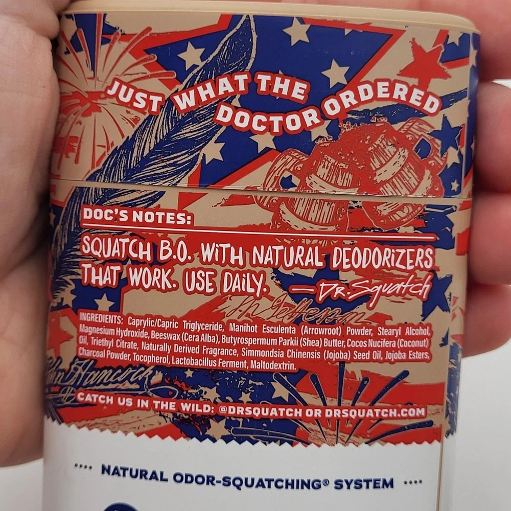Set of 2 Dr. Squatch Freedom Fresh Mens Natural Aluminum Free Deodorant 2.65oz